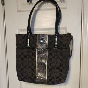Elegant Black and Silver Tote Bag